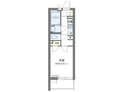 クレイノメゾン ド ピエラ(1K/4階)の間取り写真