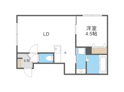 ヒールコートII(1LDK/3階)の間取り写真