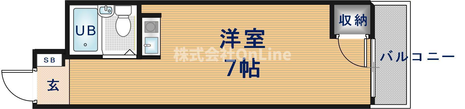 エクセレント小若江(ワンルーム/3階)の間取り写真