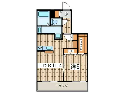 ヴィレッタ鎌倉長谷(1LDK/3階)の間取り写真