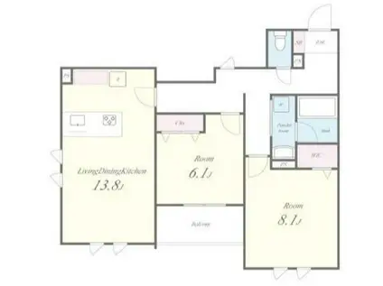 STADT NERIMA-KASUGACHO(2LDK/2階)の間取り写真