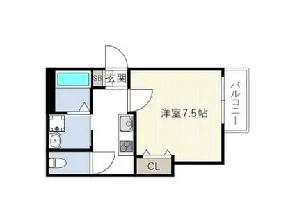 INOVE天白八幡山(1K/3階)の間取り写真