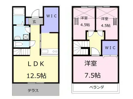 メゾンSG(3LDK/1階)の間取り写真