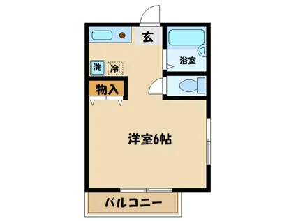 ビューラー(1K/2階)の間取り写真