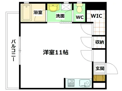 ヴェラーレ新大州橋(ワンルーム/5階)の間取り写真