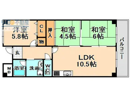 グランド-ル南野(3LDK/3階)の間取り写真