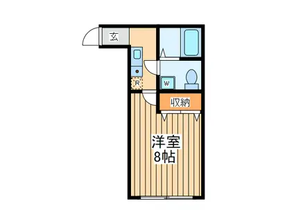 コモド淵野辺(1K/1階)の間取り写真