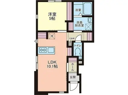 IL MIO CAMPOII(1LDK/1階)の間取り写真