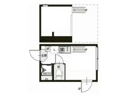 PROPS(ワンルーム/2階)の間取り写真