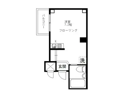 メゾン・ドゥ・フジ大森(ワンルーム/10階)の間取り写真