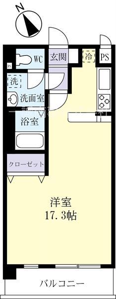 ORCHID COURT(ワンルーム/1階)の間取り写真
