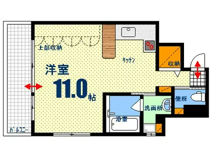 住吉町Mビル(ワンルーム/6階)の間取り写真