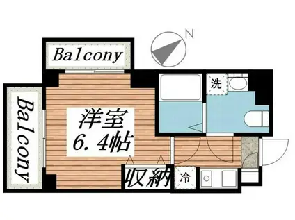 レスポワール・多摩川(1K/5階)の間取り写真