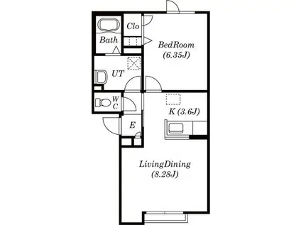 シャーメゾン元町グランビレッジ G(1LDK/1階)の間取り写真