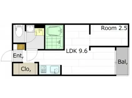 M TERRACE江波二本松(1LDK/3階)の間取り写真
