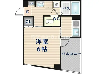 ラトゥールナガセ(1K/4階)の間取り写真