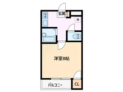 コート南烏山(1K/1階)の間取り写真