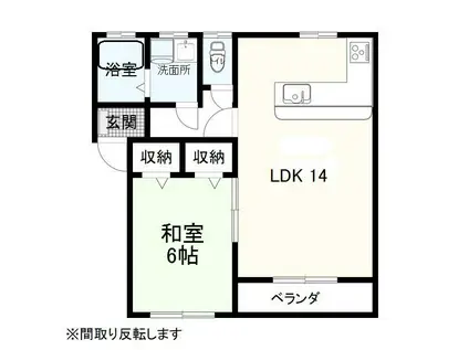 カーサアルハンブラ(1LDK/2階)の間取り写真