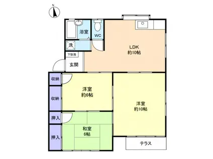 サンハイム(3LDK/1階)の間取り写真