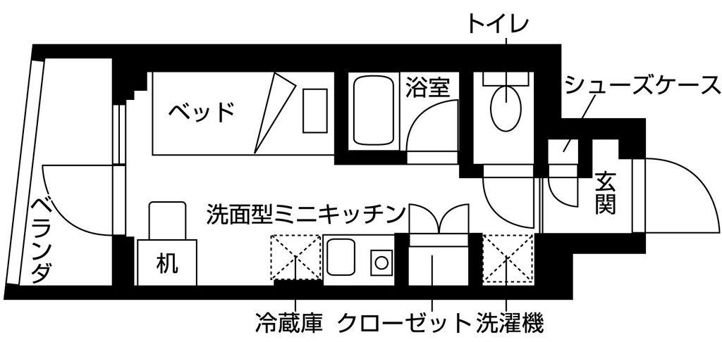 ルフォンエチュード亀有(ワンルーム/7階)の間取り写真