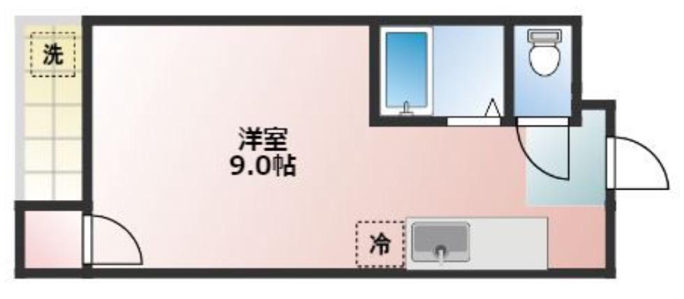 平成ビル(ワンルーム/4階)の間取り写真