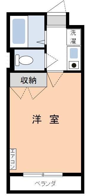 アイランズ(1K/2階)の間取り写真