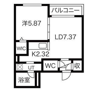 エスレジデンス西町(1LDK/4階)の間取り写真