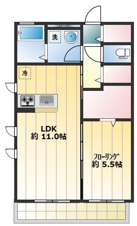 シルトクレーテ(1LDK/1階)の間取り写真