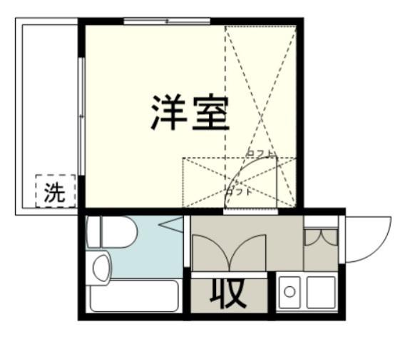 クロノス南大塚(1K/2階)の間取り写真