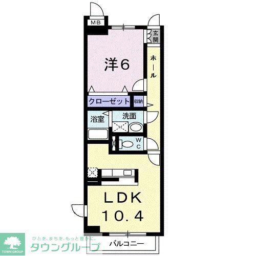 アル・フィオーレ(1LDK/1階)の間取り写真