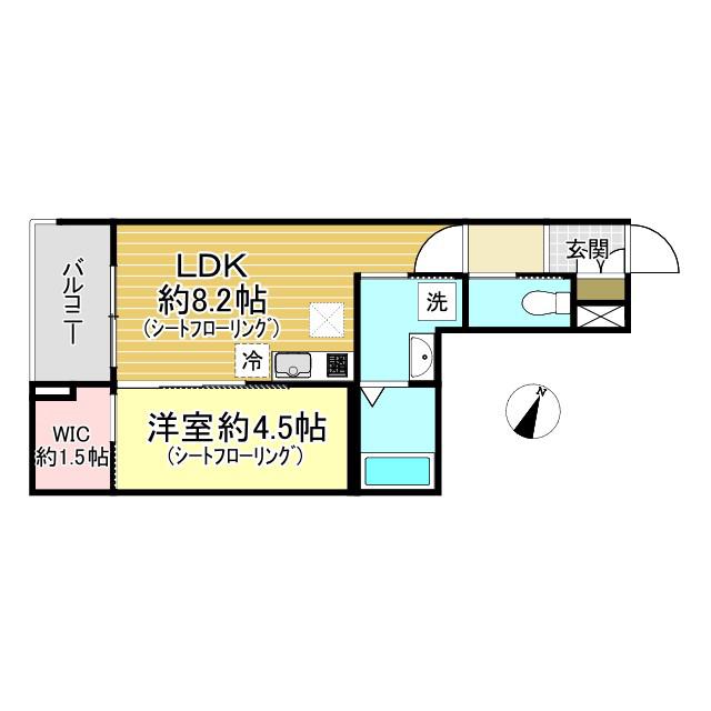 東京都練馬区上石神井南町計画(1LDK/1階)の間取り写真