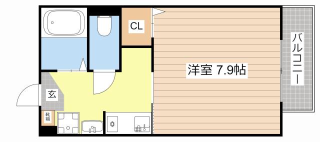 アザリア長山(1K/2階)の間取り写真
