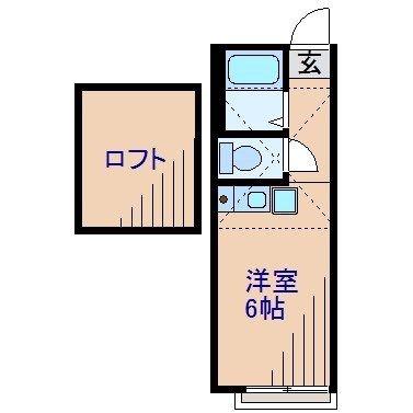 プリエール菊名(ワンルーム/2階)の間取り写真