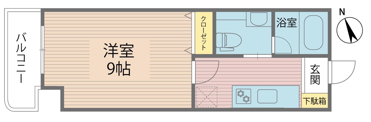 エル・ブラン(1K/5階)の間取り写真