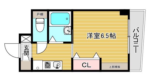 本山ヤングパレス(1K/2階)の間取り写真