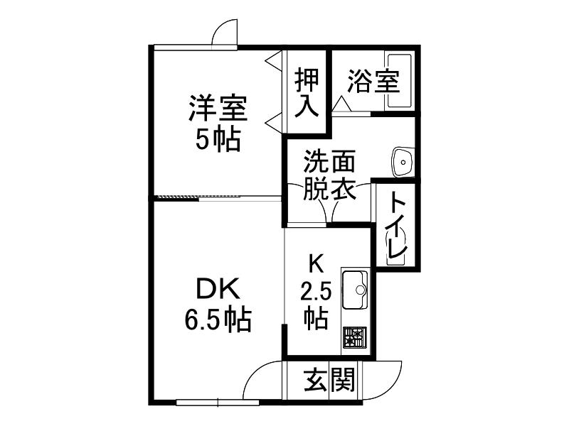 PLAIN(1DK/1階)の間取り写真