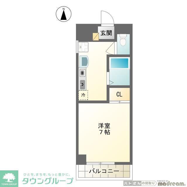 コーポ・ケン(1K/3階)の間取り写真