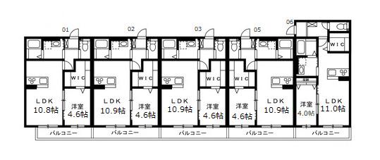 プランドールII(1LDK/1階)の間取り写真
