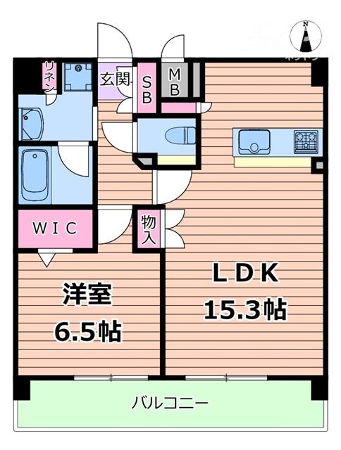 プレサンス東淀川駅前プロ―シェ(1LDK/15階)の間取り写真