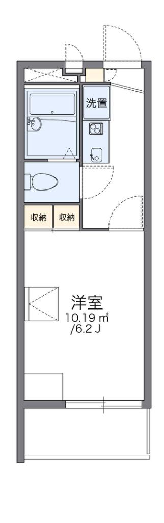レオパレスノースV(1K/2階)の間取り写真