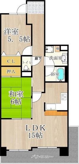 パードレ関目(2LDK/11階)の間取り写真
