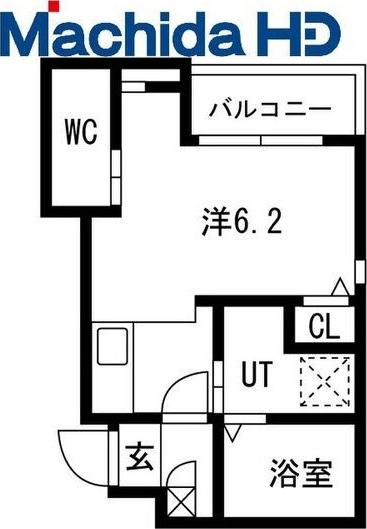 あんしんVERM五ケ山22-2001(ワンルーム/2階)の間取り写真
