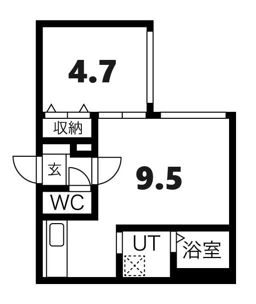 YSフェリーチェ南郷(1LDK/4階)の間取り写真