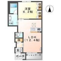 アルバ・サーノ(1LDK/1階)の間取り写真