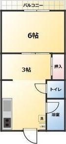 朝宮レジデンス(1DK/1階)の間取り写真