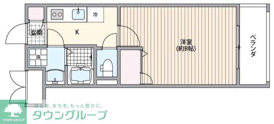ロバート(1K/1階)の間取り写真
