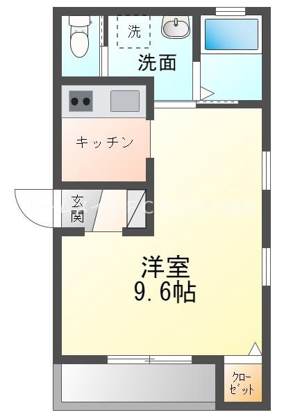CUORE RICCO(1K/1階)の間取り写真