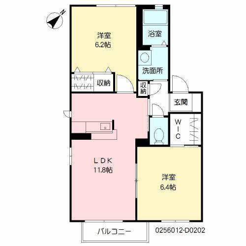 パーク サイト IV番館(2LDK/2階)の間取り写真