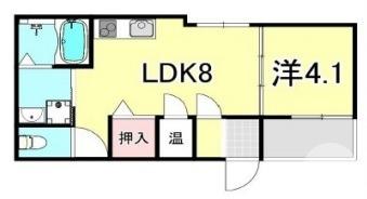 GRANDIR堺(1LDK/1階)の間取り写真