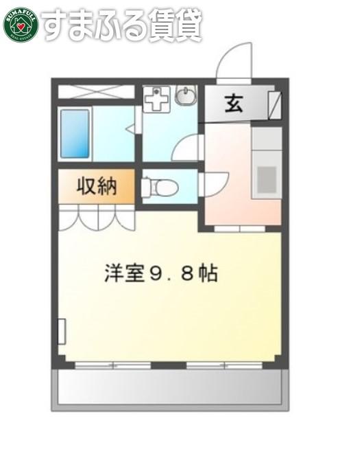 リトルビーチ(1K/2階)の間取り写真